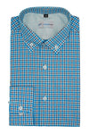 Blue Light & Dark Check Cotton Shirt