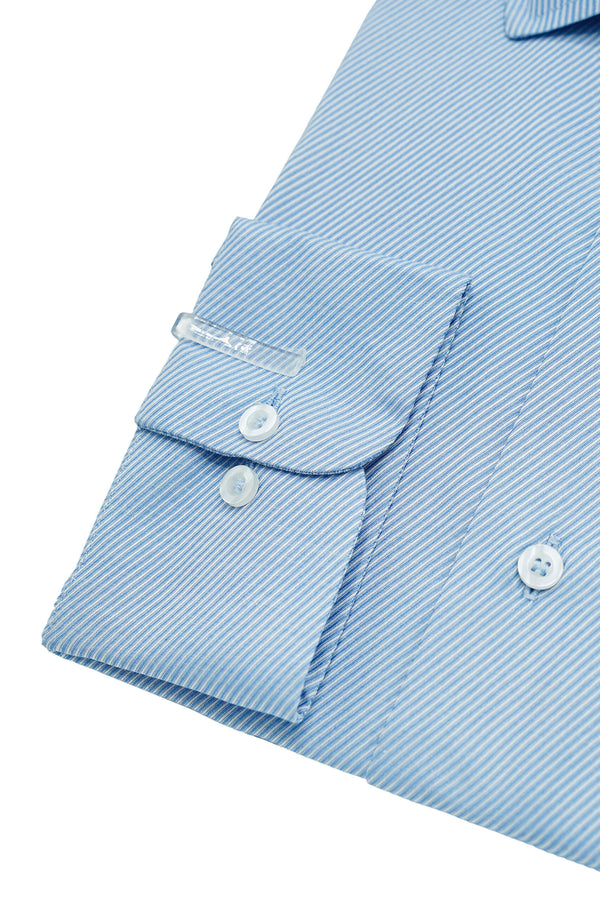 Blue Broad Twill Designer Cotton Shirt