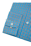 Blue Light & Dark Check Cotton Shirt