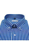 Blue With White Checked Cotton Shirt