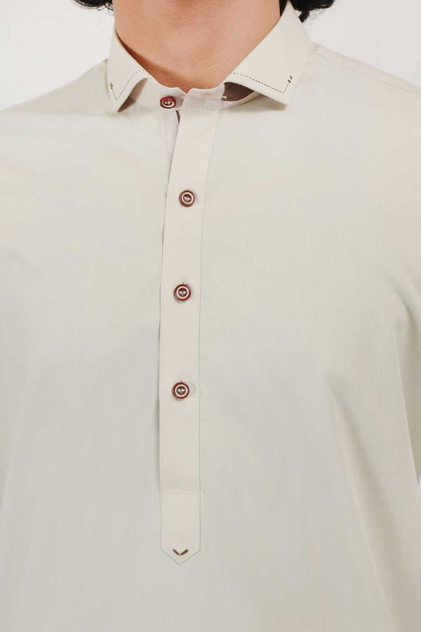 Beige Wash & Wear Designer Shalwar Kameez