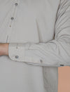 Light Grey Wash And Wear Designer Shalwar Kameez