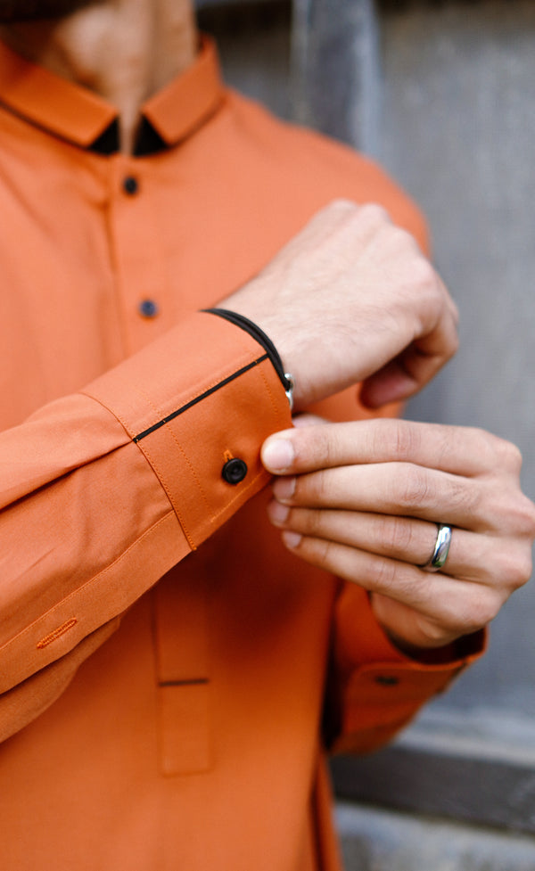 Mustard Orange Wash And Wear Designer Shalwar Kameez