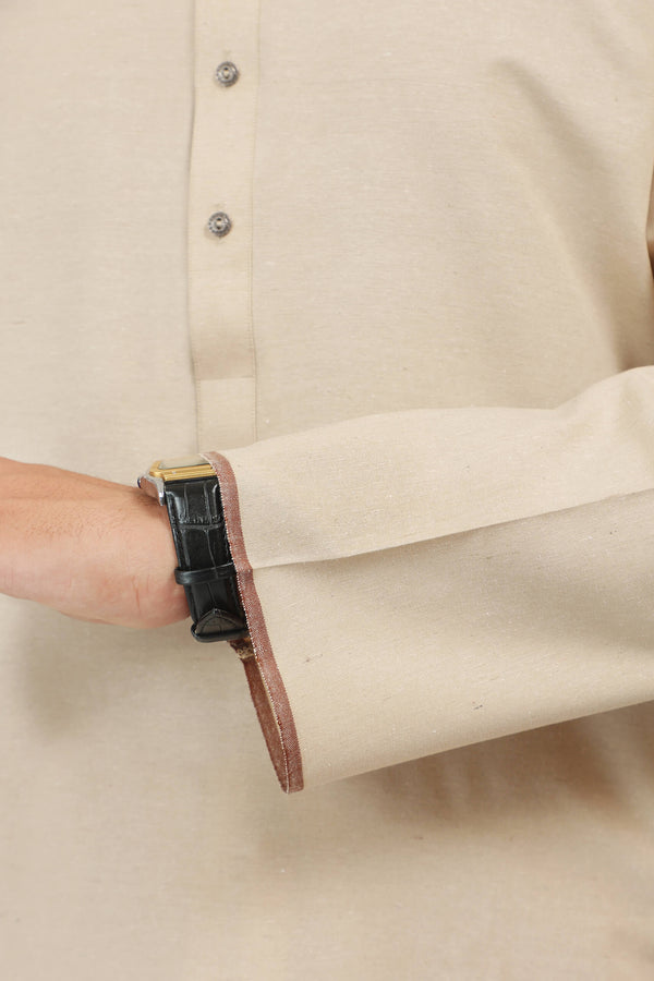 Sand Beige Karandi Kurta Shalwar