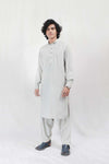 Greyish Beige Designer Wash & Wear Shalwar Kameez