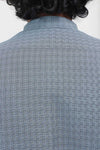 Textured Blue Wash And Wear Designer Kurta With White Pajama