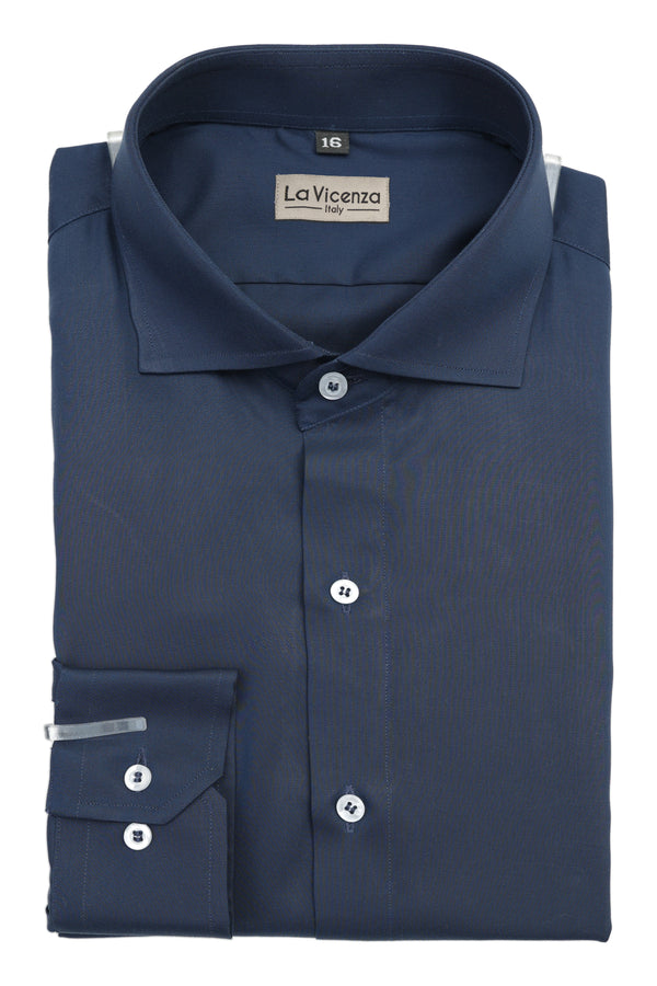 Navy Blue Formal Cotton Shirt