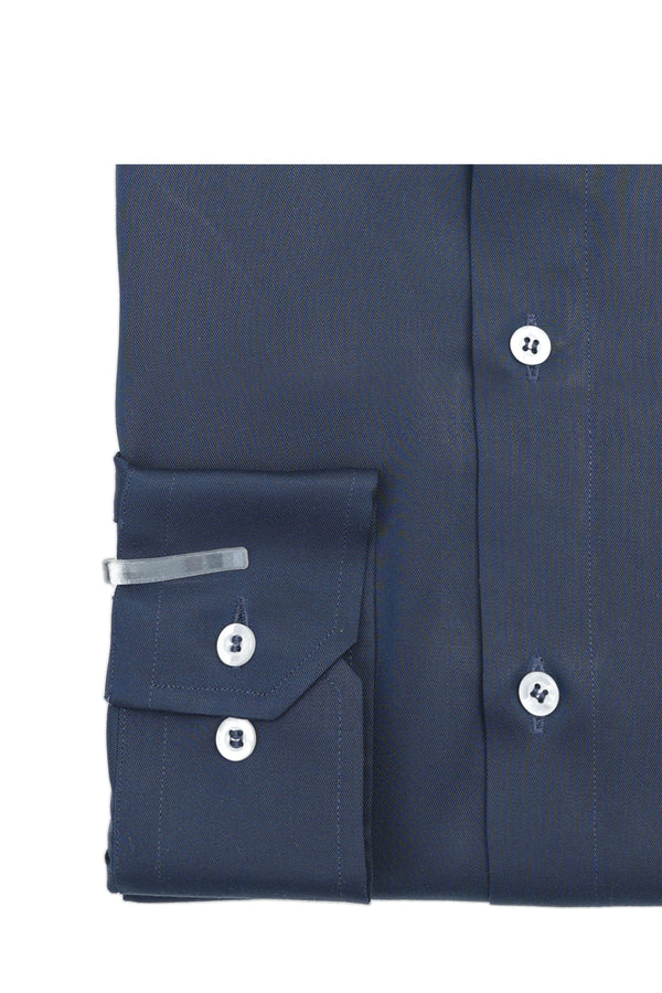Navy Blue Formal Cotton Shirt