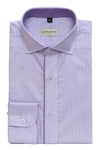 Purple Pinstripe Designer Cotton Shirt