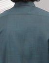 Textured Dark Blue Wash & Wear Designer Shalwar Kameez